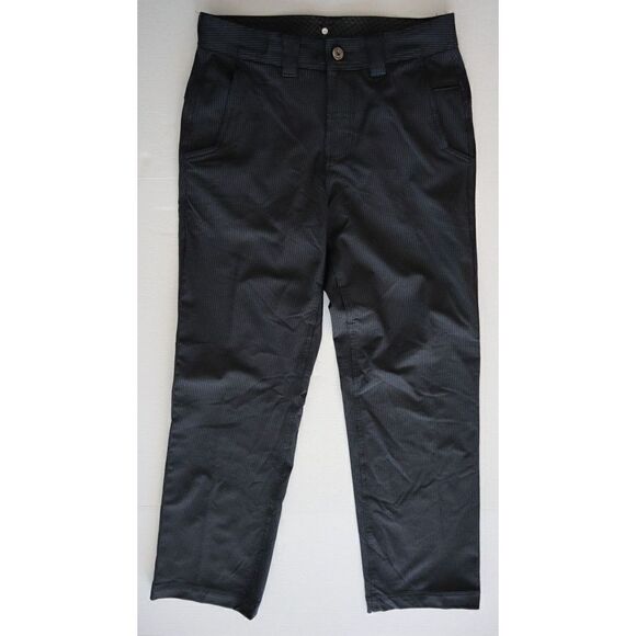 Lululemon Athletica Men's Sz 32x33 Black Pinstripe ABC Performance Pants - Picture 1 of 9